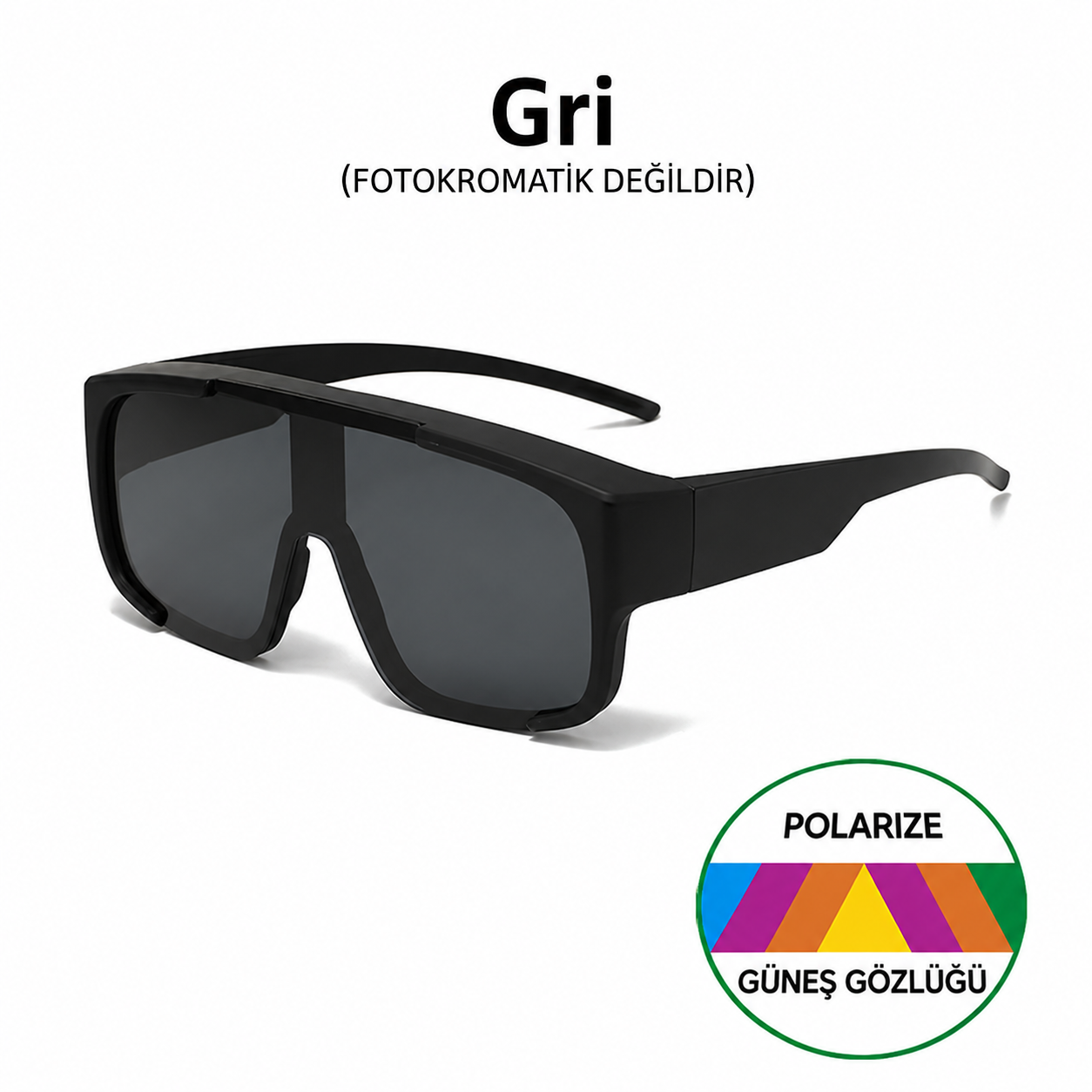 OPTA fit-over güneş gözlüğü — gri lens, polarize